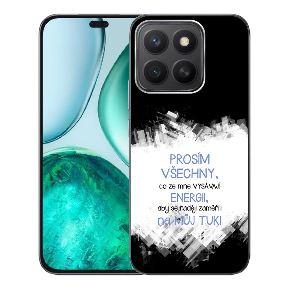 Gélový kryt mmCase na Honor X8c - vtipný text 1 modrý
