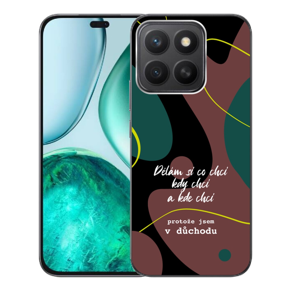Gélový kryt mmCase na Honor X8c - vtipný text 10 čierne pozadie