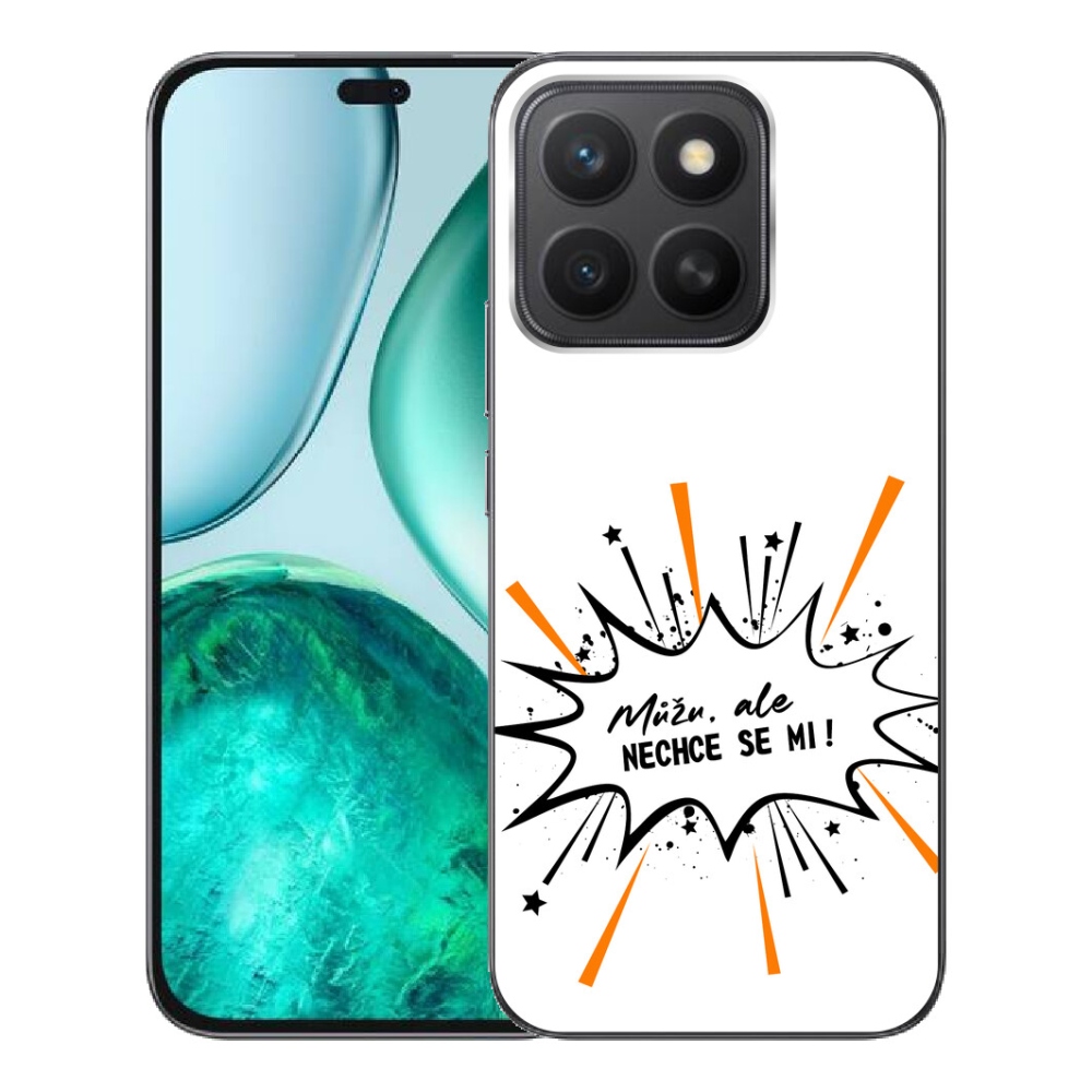 Gélový kryt mmCase na Honor X8c - vtipný text 11 biele pozadie