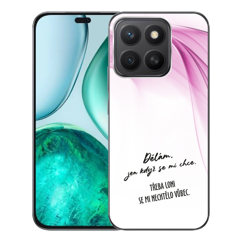 Gélový kryt mmCase na Honor X8c - vtipný text 12 biele pozadie