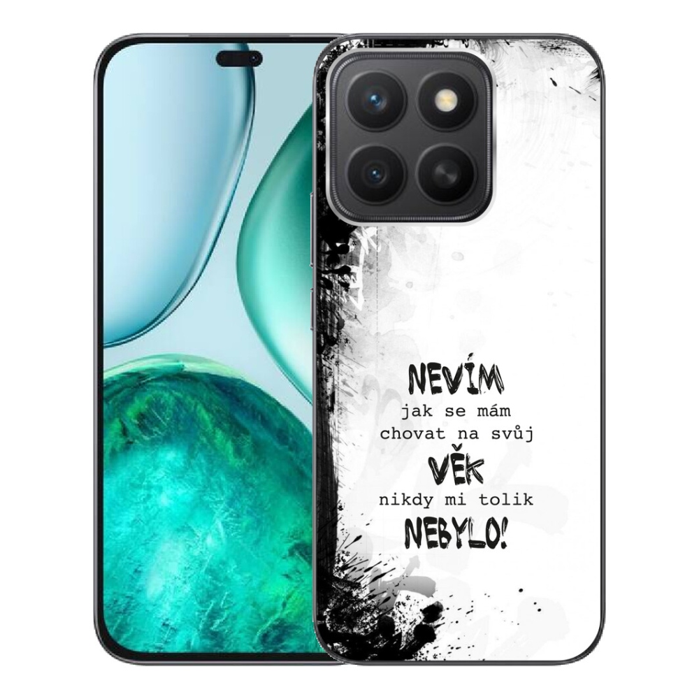Gélový kryt mmCase na Honor X8c - vtipný text 14 biele pozadie