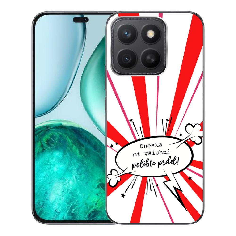 Gélový kryt mmCase na Honor X8c - vtipný text 15 biele pozadie