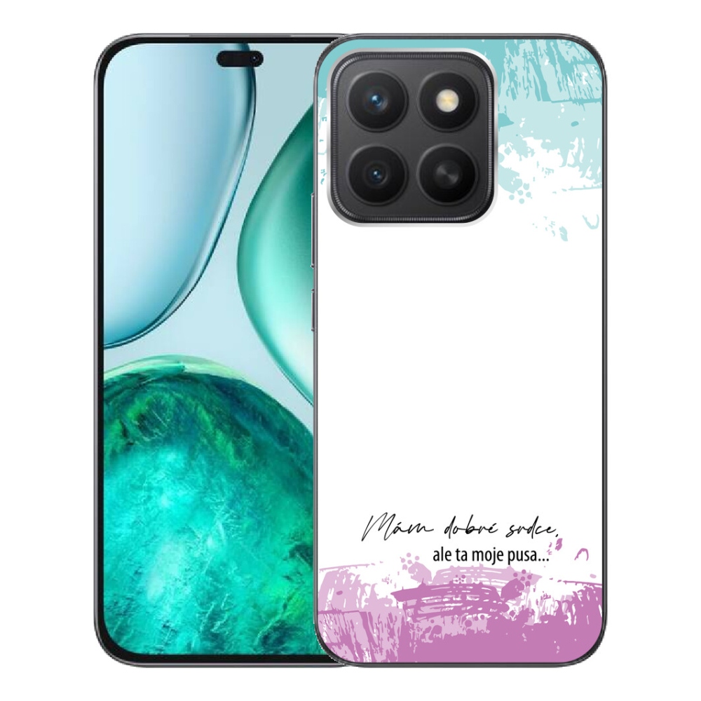 Gélový kryt mmCase na Honor X8c - vtipný text 3 biele pozadie