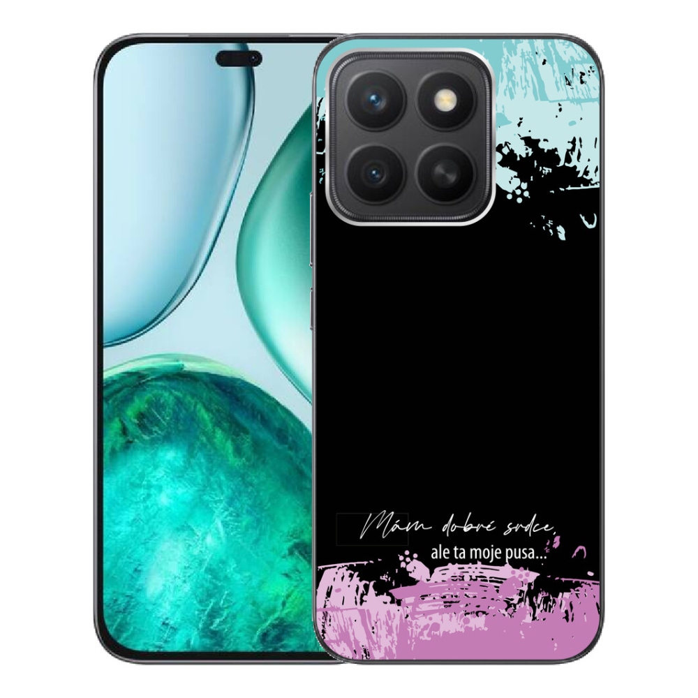 Gélový kryt mmCase na Honor X8c - vtipný text 3 čierne pozadie