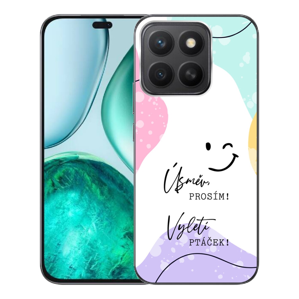 Gélový kryt mmCase na Honor X8c - vtipný text 4 biele pozadie