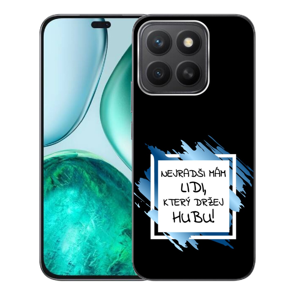 Gélový kryt mmCase na Honor X8c - vtipný text 7 bieločierne pozadie