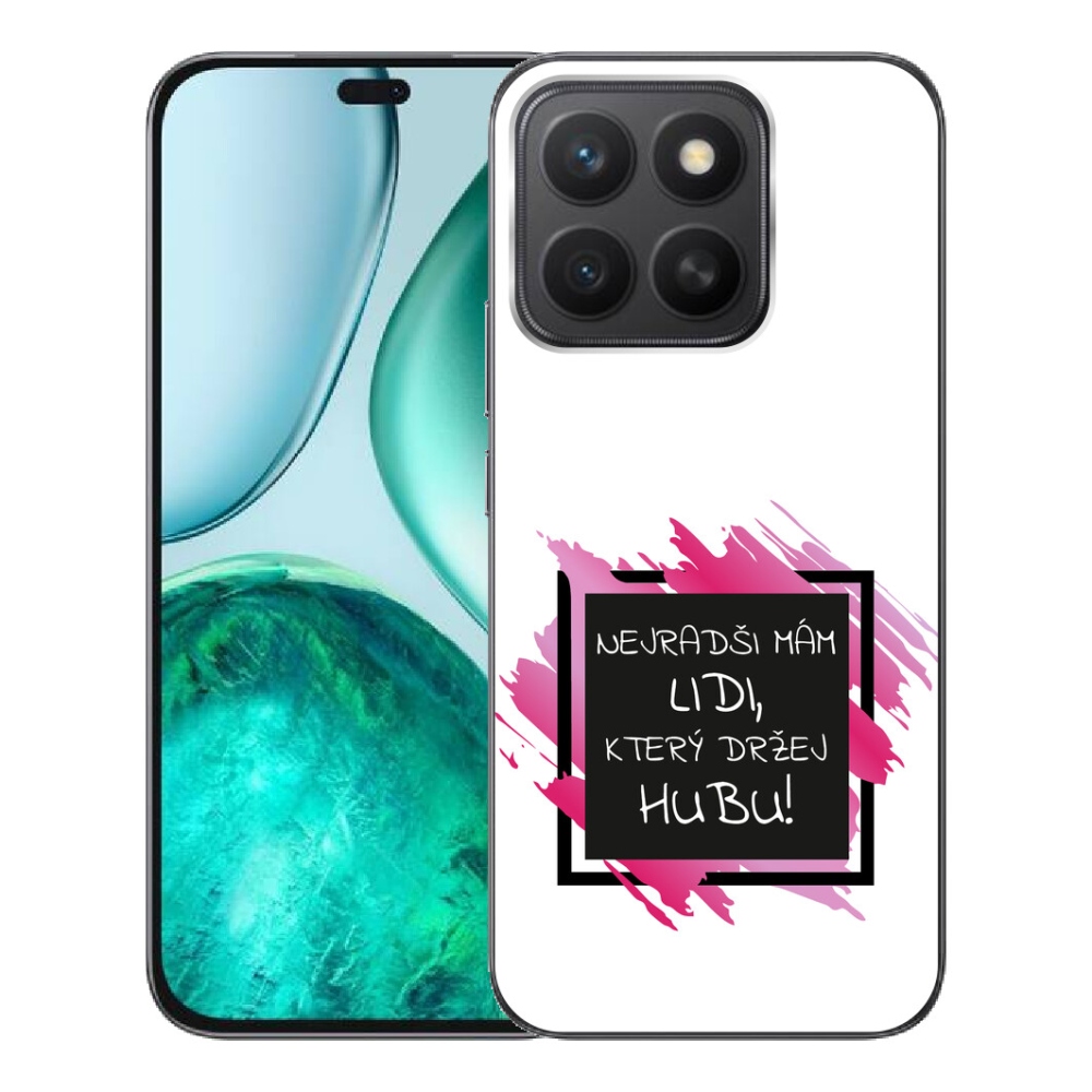 Gélový kryt mmCase na Honor X8c - vtipný text 7 čiernobiele pozadie