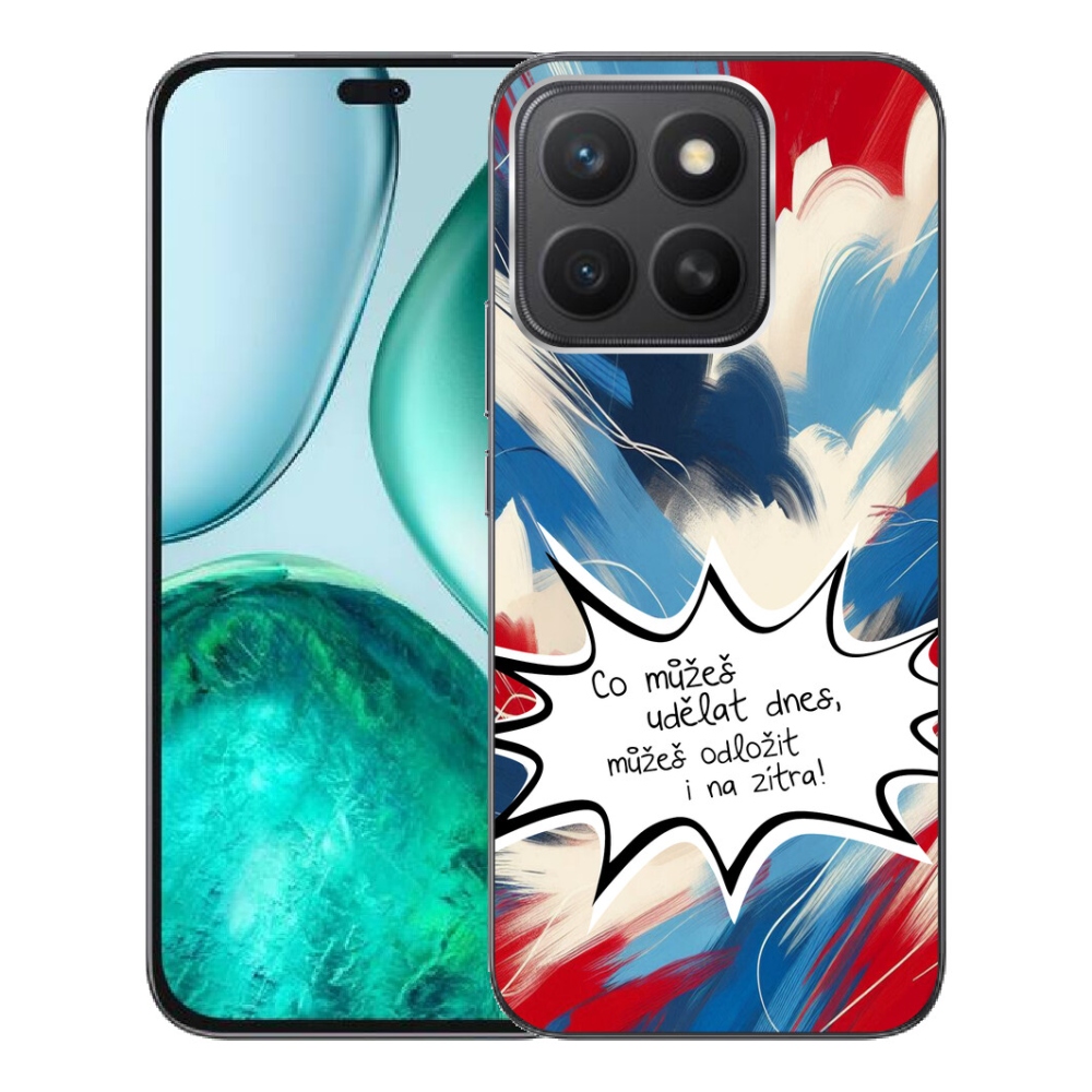 Gélový kryt mmCase na Honor X8c - vtipný text 9 biele pozadie