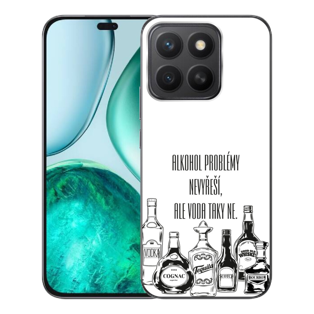 Gélový kryt mmCase na Honor X8c - vtipný text biele pozadie