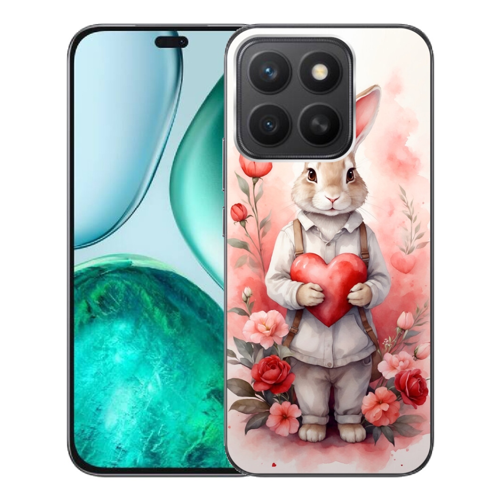 Gélový kryt mmCase na Honor X8c - zajac so srdiečkom