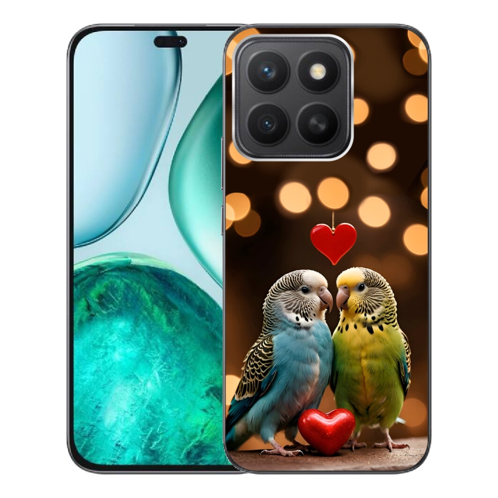 Gélový kryt mmCase na Honor X8c - zamilovaní papagáje