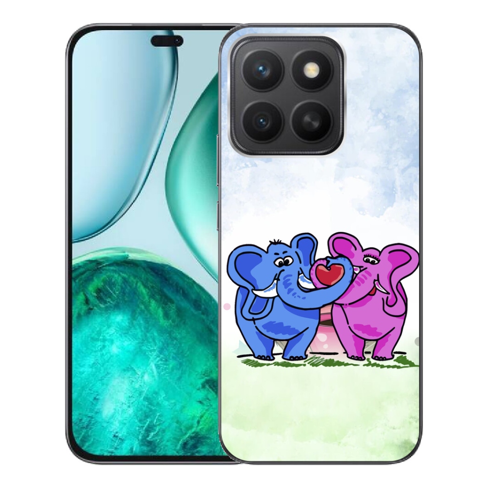 Gélový kryt mmCase na Honor X8c - zamilovaní slony