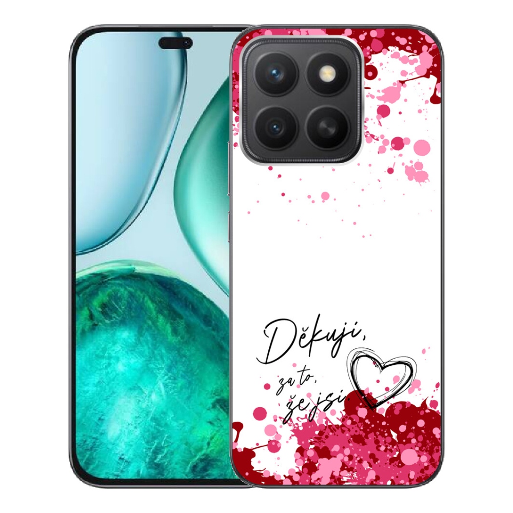 Gélový kryt mmCase na Honor X8c - zamilovaný text 2 biele pozadie