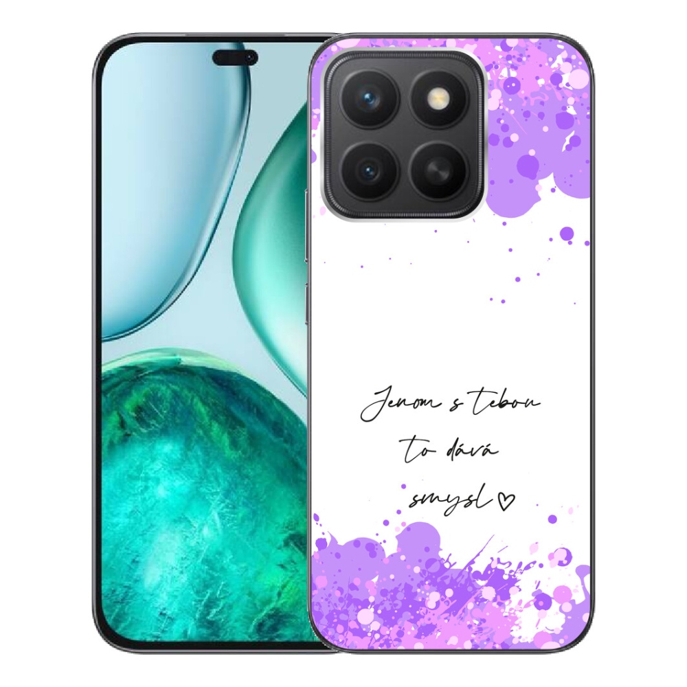 Gélový kryt mmCase na Honor X8c - zamilovaný text biele pozadie