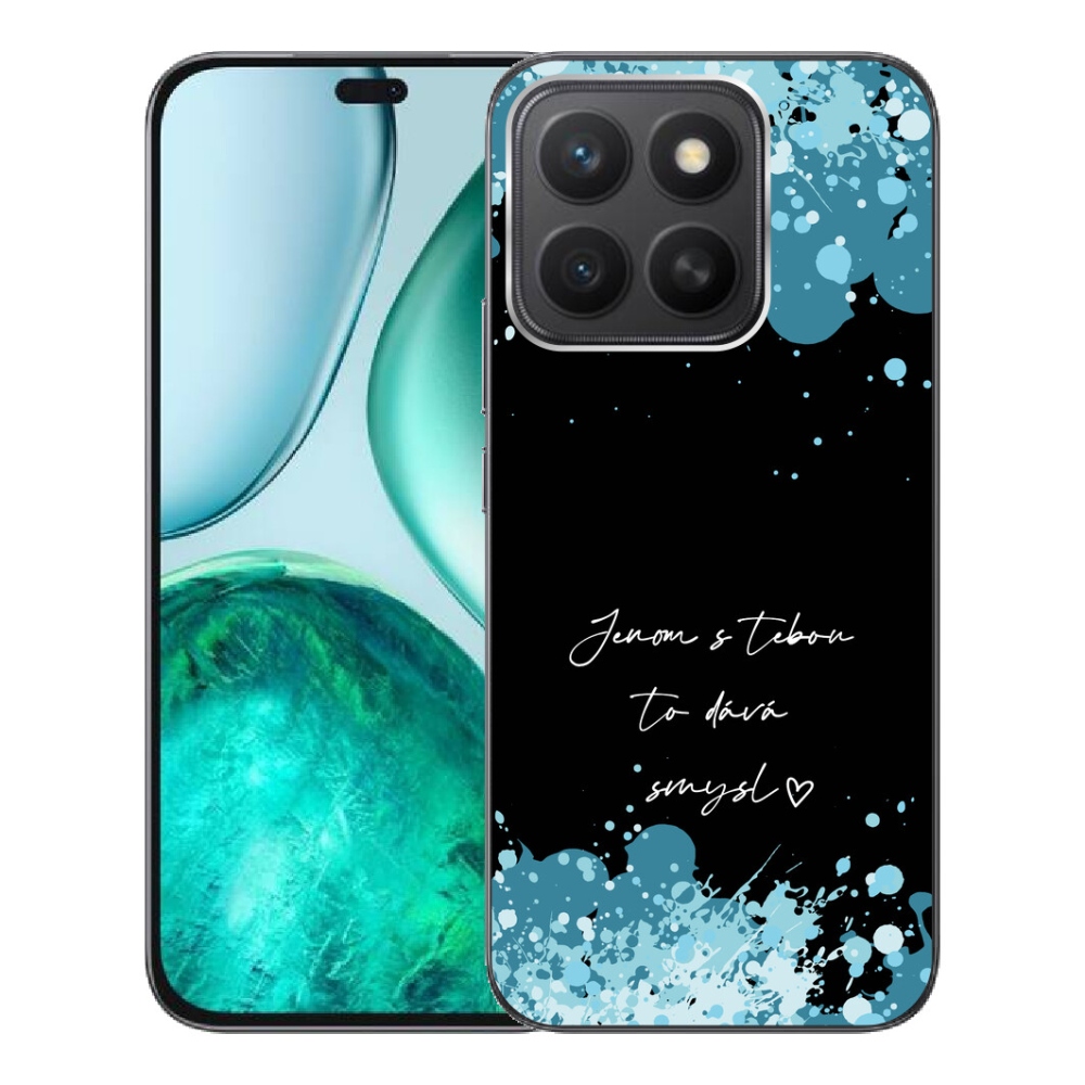 Gélový kryt mmCase na Honor X8c - zamilovaný text čierne pozadie