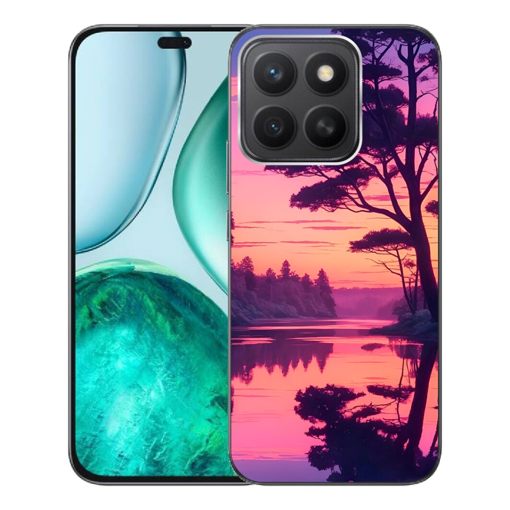Gélový kryt mmCase na Honor X8c - západ slnka nad jazerom