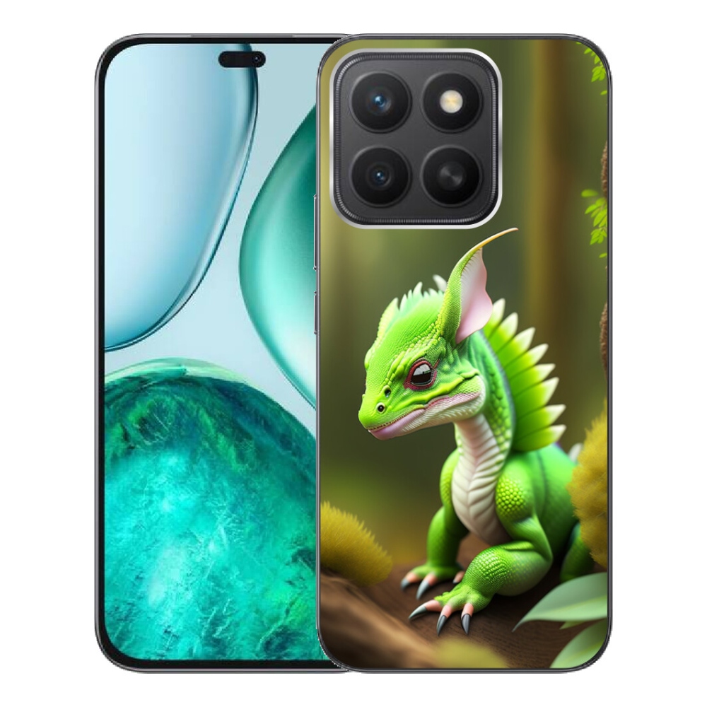 Gélový kryt mmCase na Honor X8c - zelený dráčik