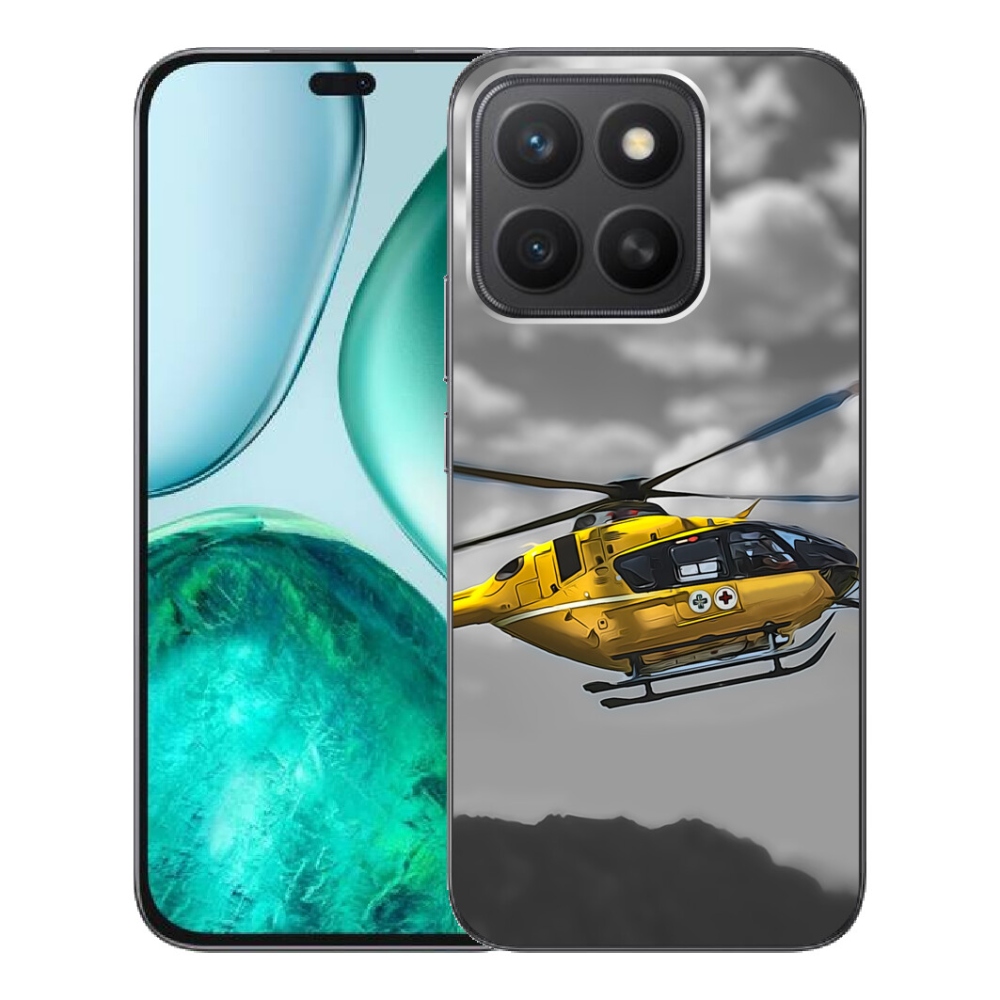 Gélový kryt mmCase na Honor X8c - žltá helikoptéra