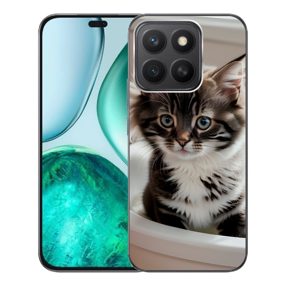 Gélový kryt mmCase na Honor X8c - zvedavé mačiatko