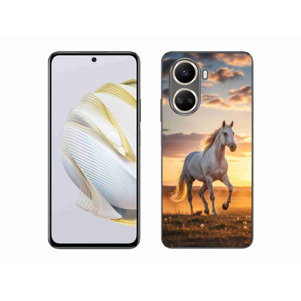 Gélový kryt mmCase na Huawei Nova 10 SE - bežiaci biely kôň 2