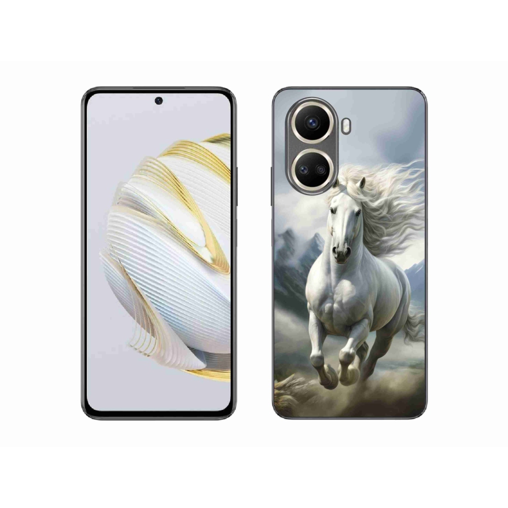 Gélový kryt mmCase na Huawei Nova 10 SE - bežiaci biely kôň 3