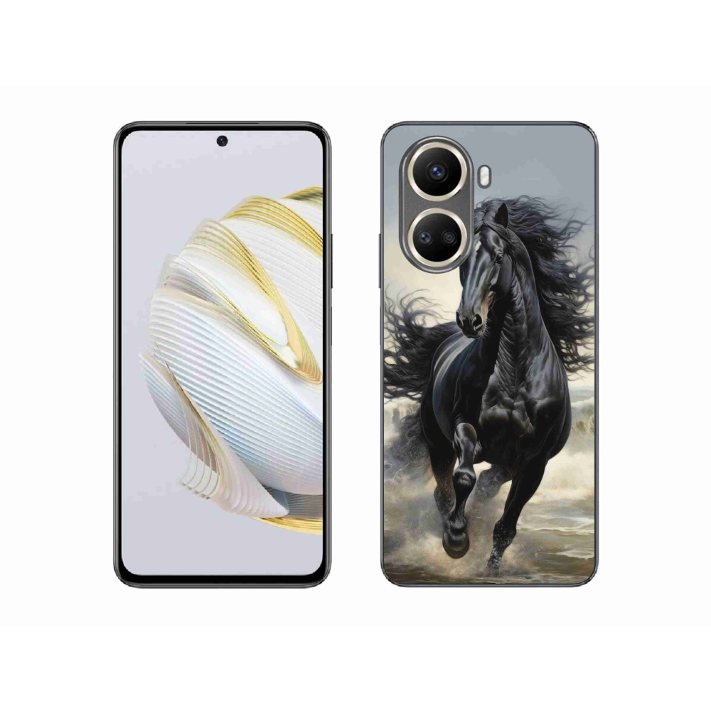 Gélový kryt mmCase na Huawei Nova 10 SE - bežiaci čierny kôň