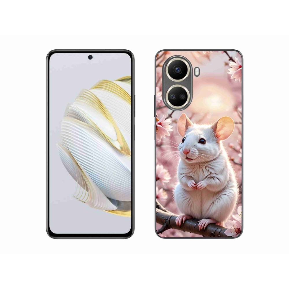 Gélový kryt mmCase na Huawei Nova 10 SE - biela myš na vetve