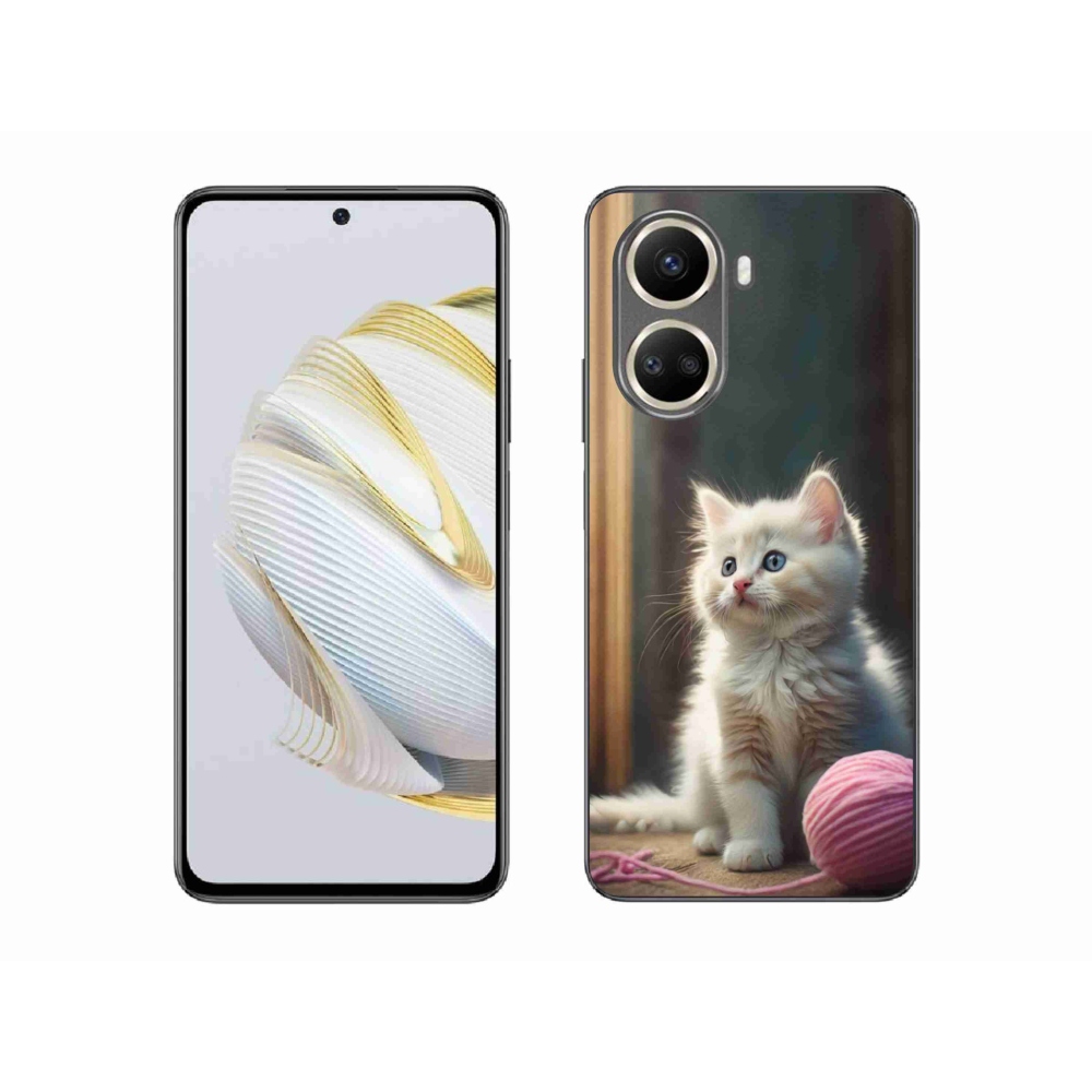 Gélový kryt mmCase na Huawei Nova 10 SE - biele mačiatko 2