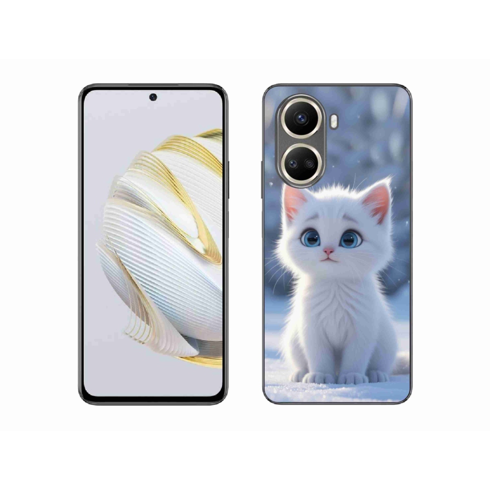 Gélový kryt mmCase na Huawei Nova 10 SE - biele mačiatko 3