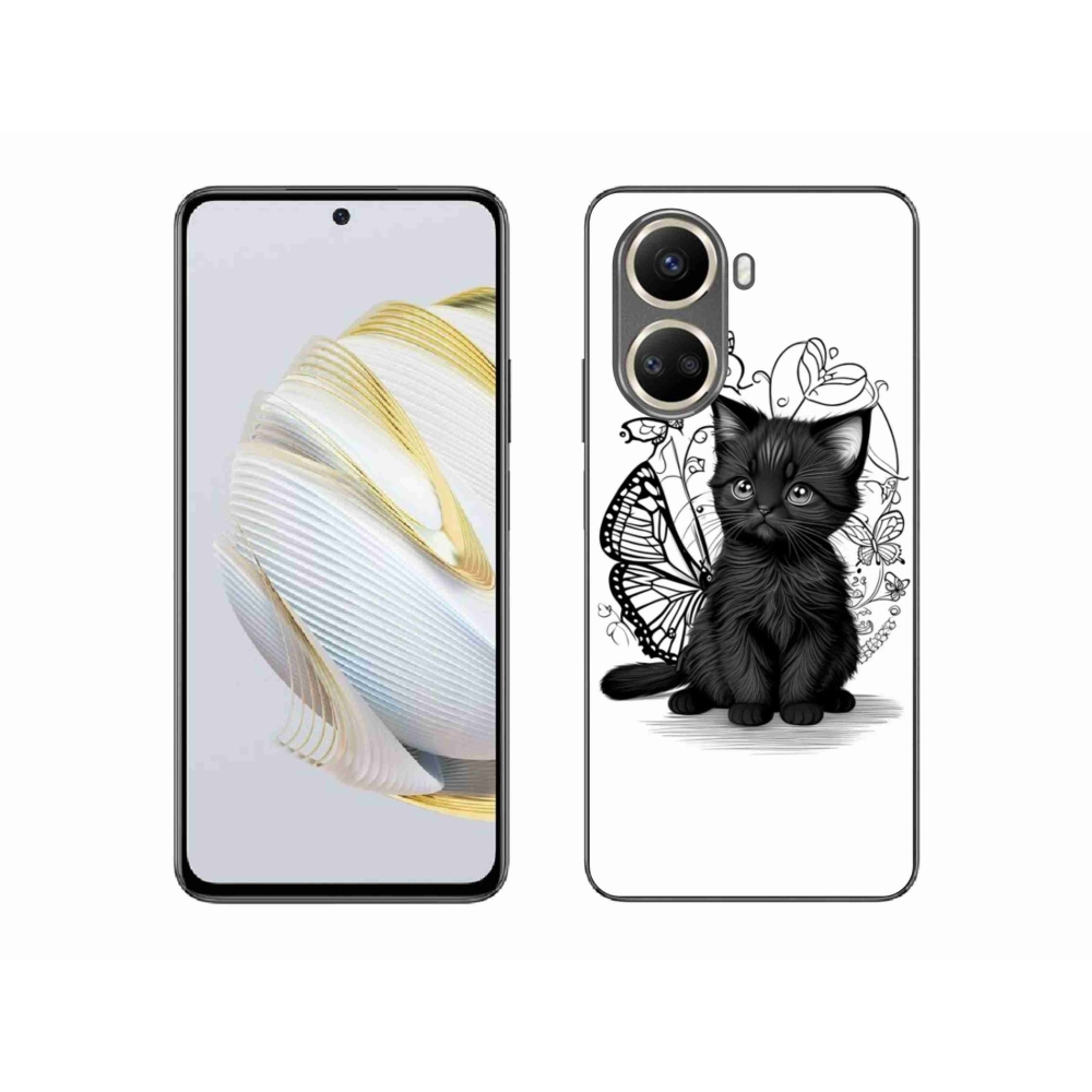 Gélový kryt mmCase na Huawei Nova 10 SE - čierne mačiatko
