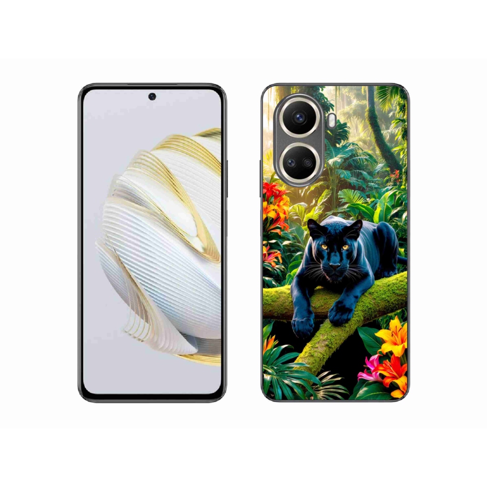 Gélový kryt mmCase na Huawei Nova 10 SE - čierny panter v džungli