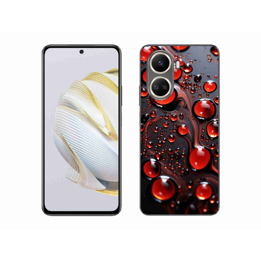 Gélový kryt mmCase na Huawei Nova 10 SE - červené kvapky 2