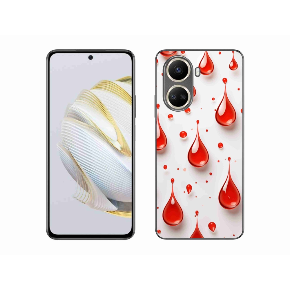 Gélový kryt mmCase na Huawei Nova 10 SE - červené kvapky
