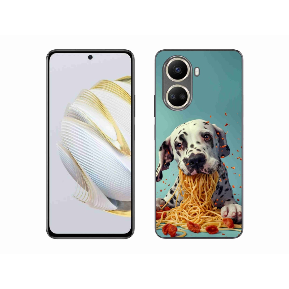 Gélový kryt mmCase na Huawei Nova 10 SE - dalmatín a špagety
