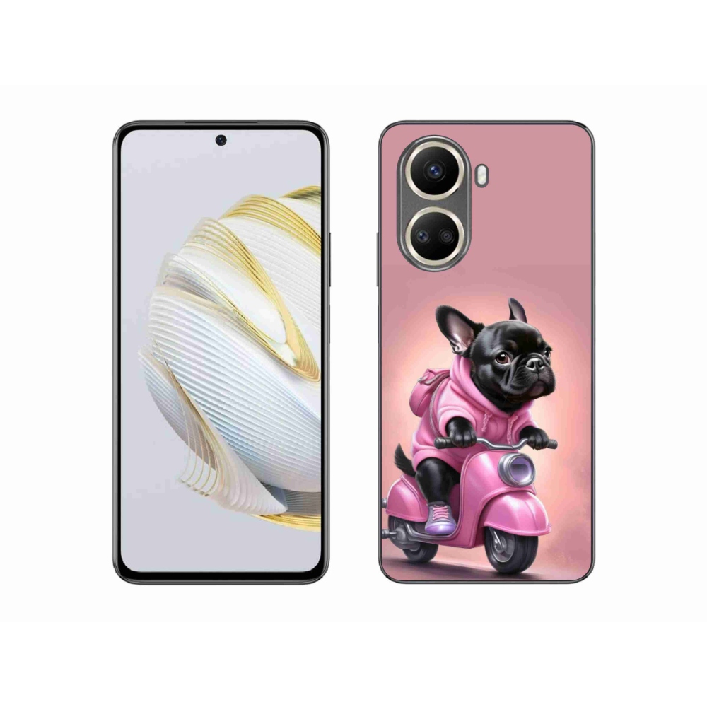 Gélový kryt mmCase na Huawei Nova 10 SE - francúzsky buldoček na skútri