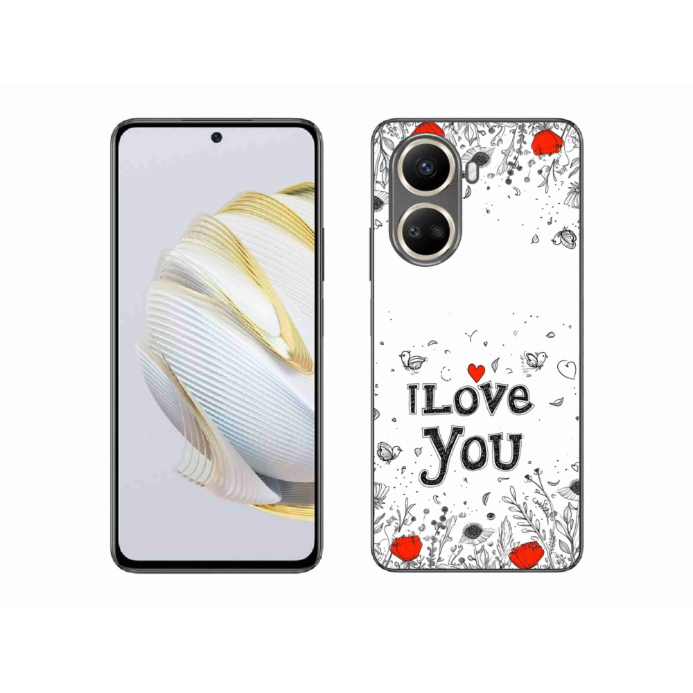 Gélový kryt mmCase na Huawei Nova 10 SE - I love you biele pozadie