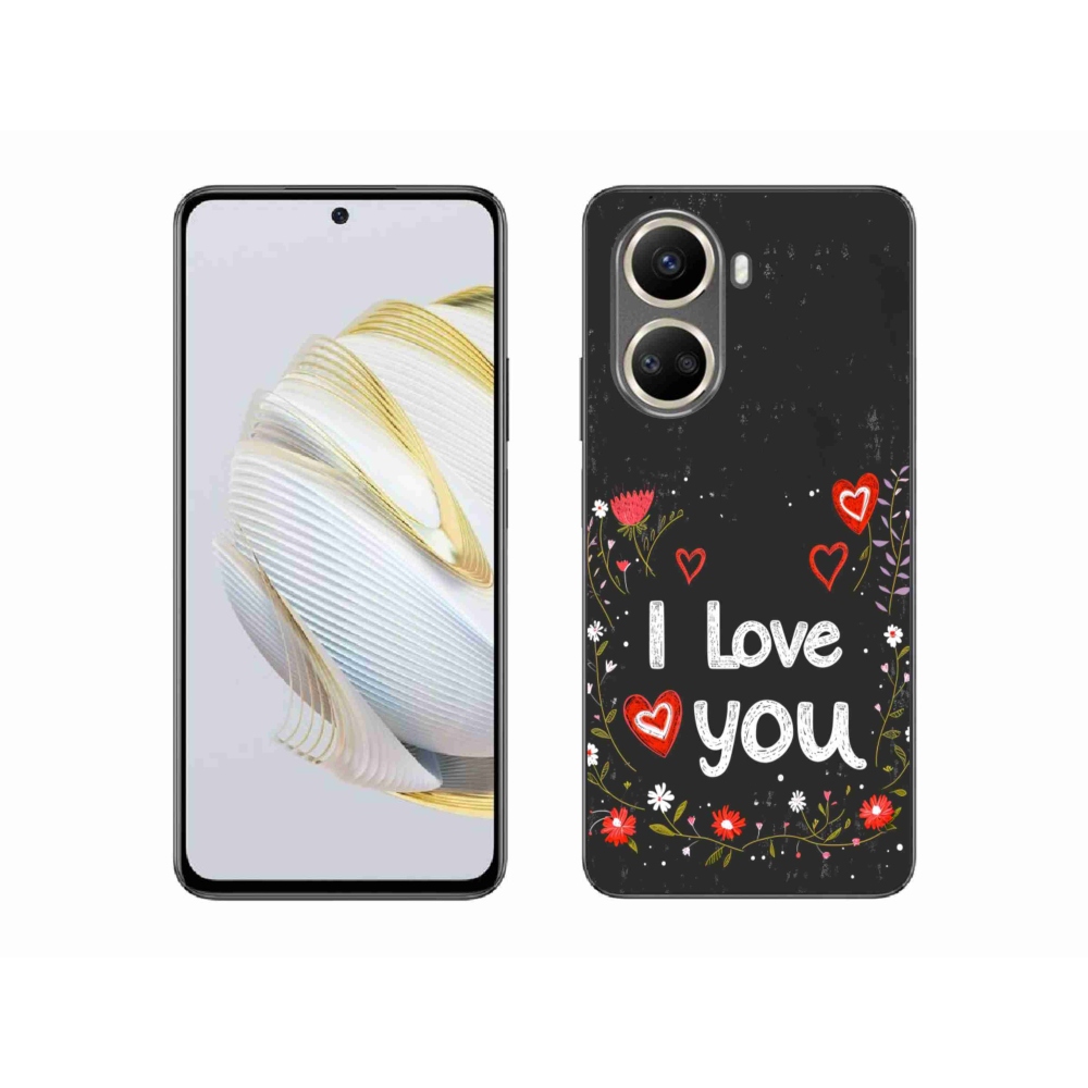 Gélový kryt mmCase na Huawei Nova 10 SE - I love you čierne pozadie