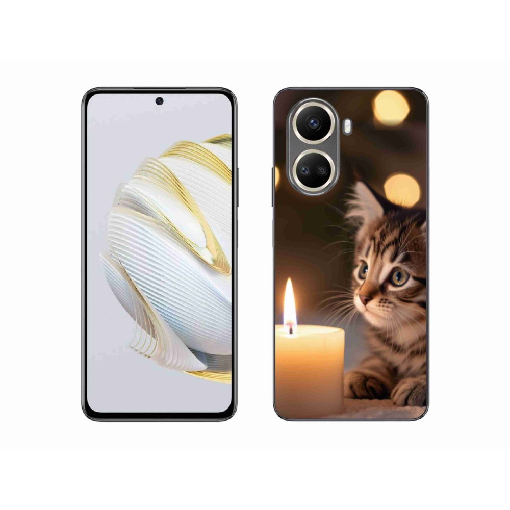 Gélový kryt mmCase na Huawei Nova 10 SE - mačiatko a sviečka