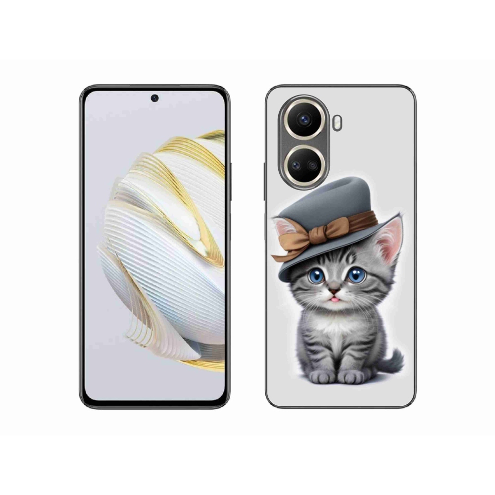 Gélový kryt mmCase na Huawei Nova 10 SE - mačiatko s klobúkom
