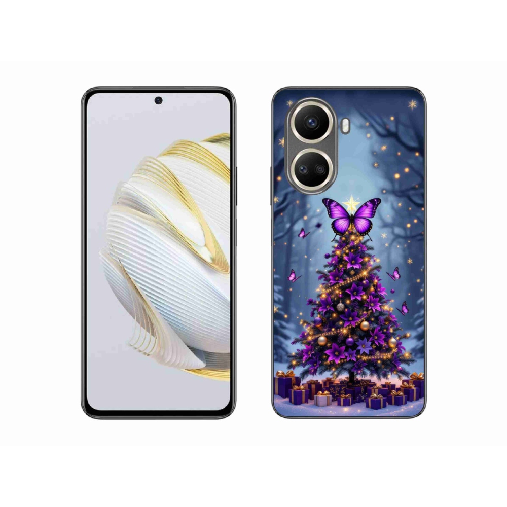Gélový kryt mmCase na Huawei Nova 10 SE - motýlí vianočný stromček