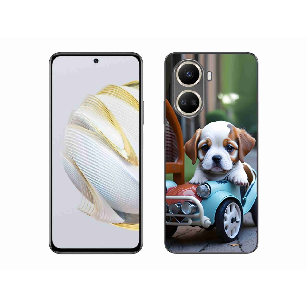 Gélový kryt mmCase na Huawei Nova 10 SE - šteňa v retro aute