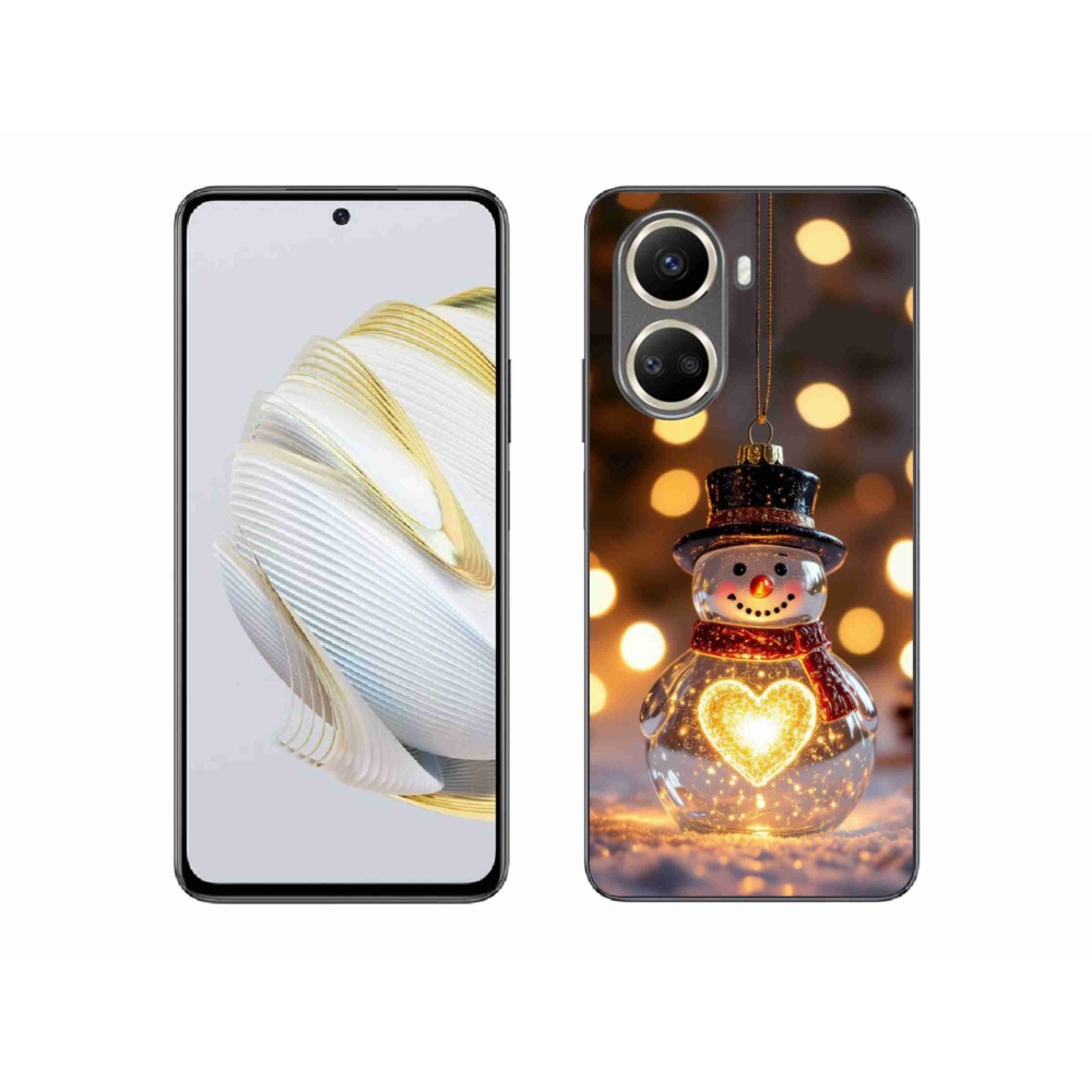 Gélový kryt mmCase na Huawei Nova 10 SE - svietiaci vianočný snehuliak