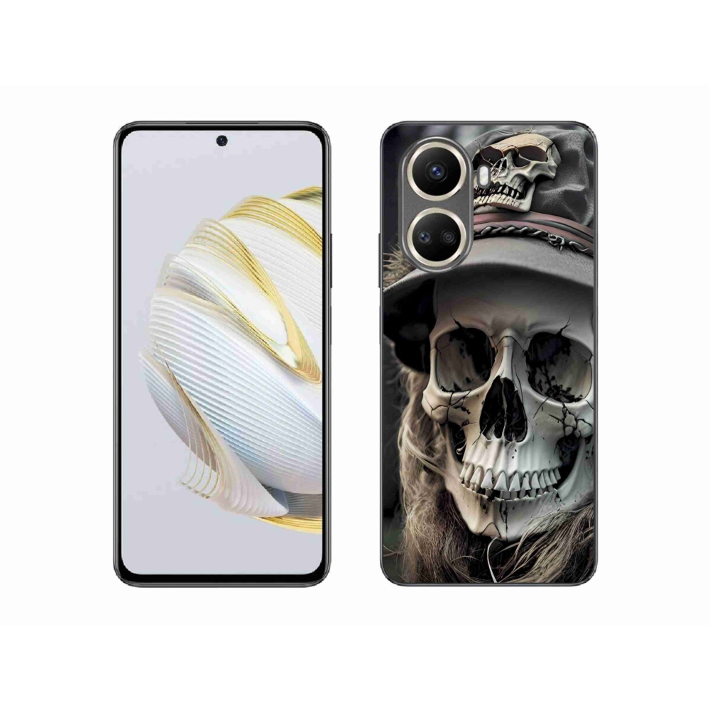 Gélový kryt mmCase na Huawei Nova 10 SE - tmavá lebka