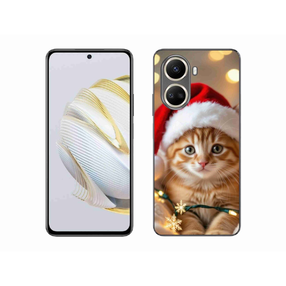 Gélový kryt mmCase na Huawei Nova 10 SE - vianočné mačiatko