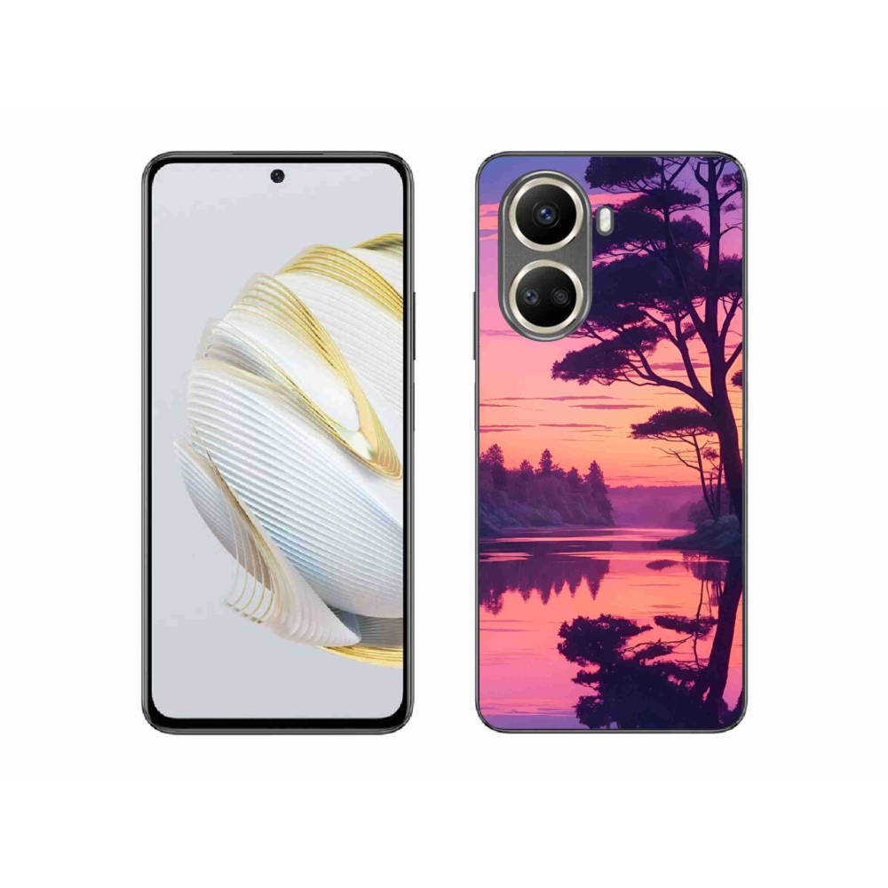 Gélový kryt mmCase na Huawei Nova 10 SE - západ slnka nad jazerom