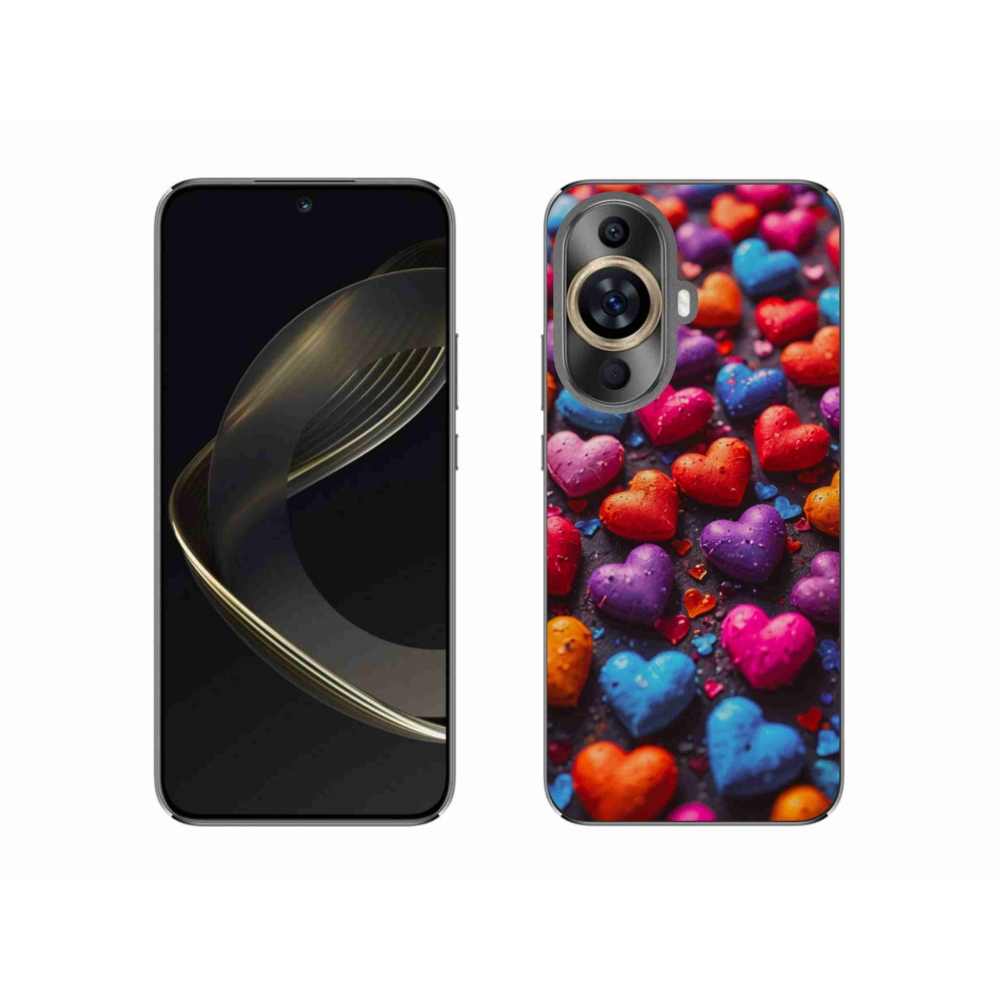 Gélový kryt mmCase na Huawei Nova 11 - farebné srdcia