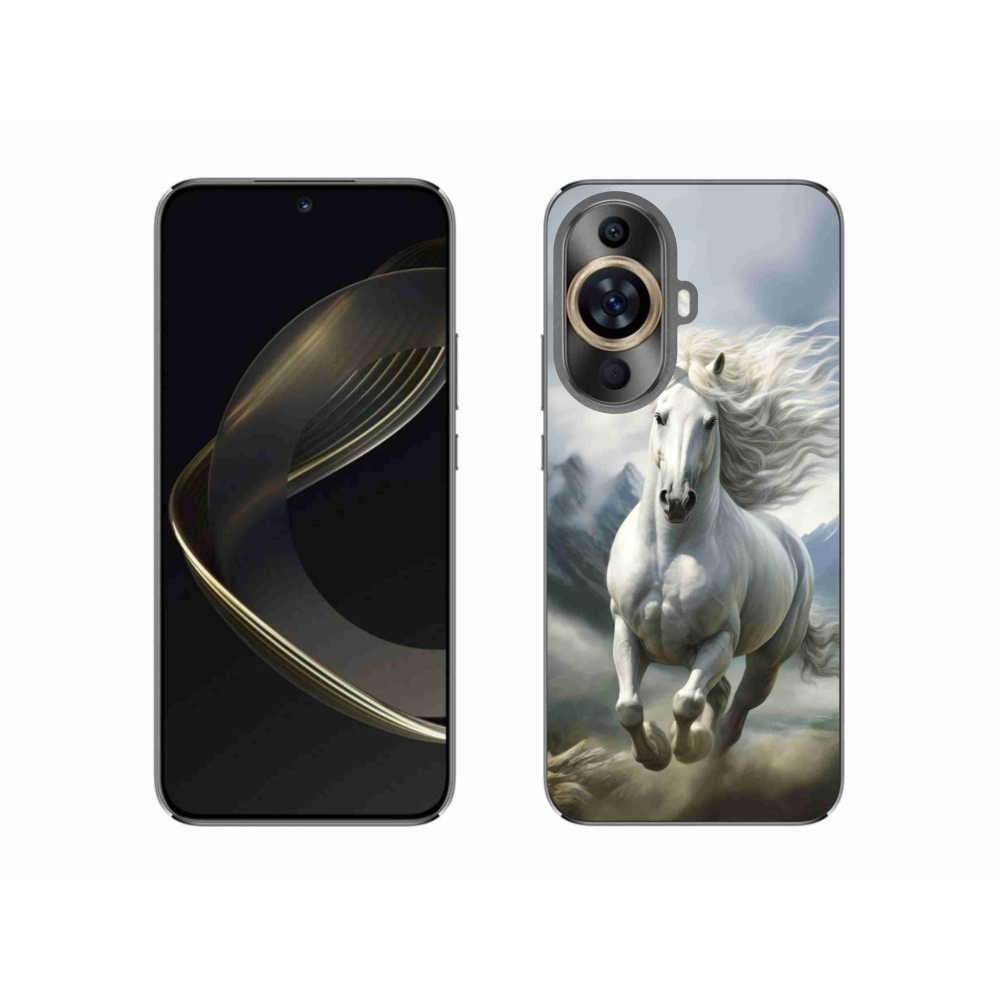 Gélový kryt mmCase na Huawei Nova 11 - bežiaci biely kôň 3
