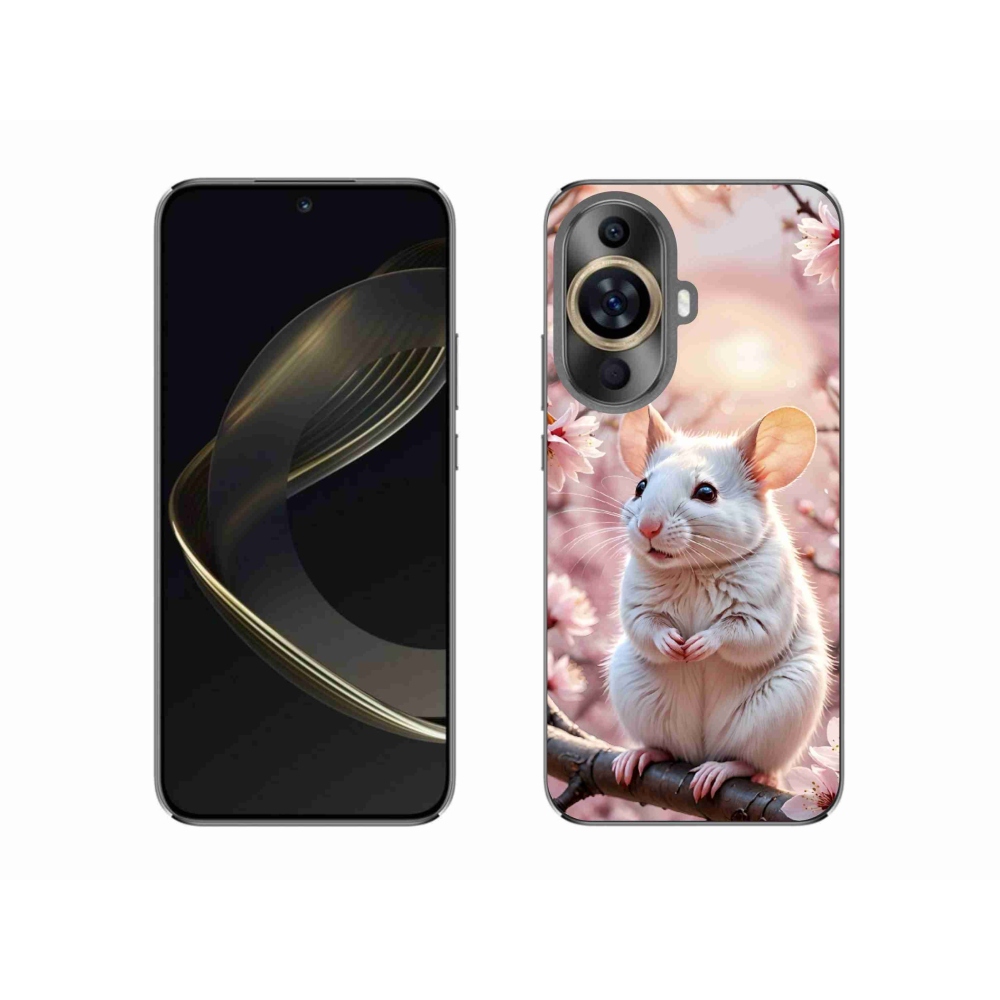 Gélový kryt mmCase na Huawei Nova 11 - biela myš na vetve