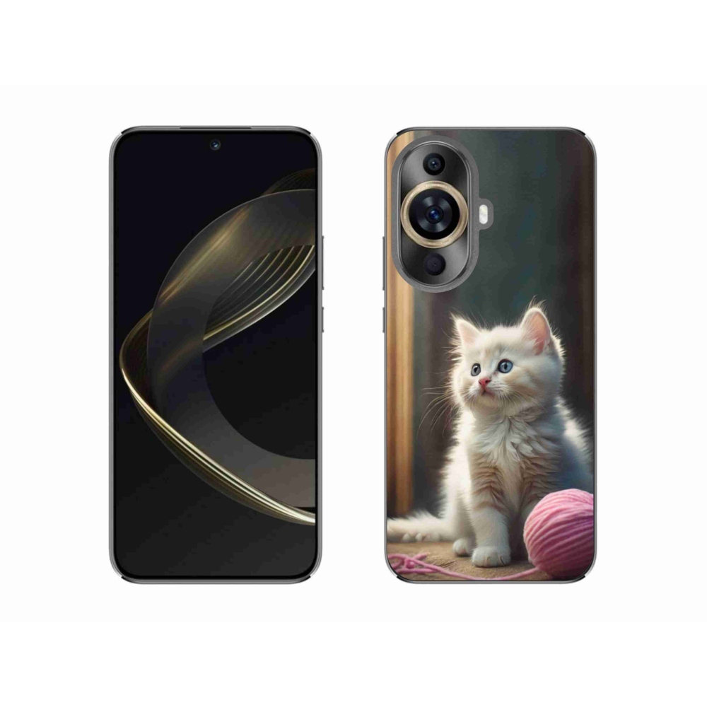 Gélový kryt mmCase na Huawei Nova 11 - biele mačiatko 2
