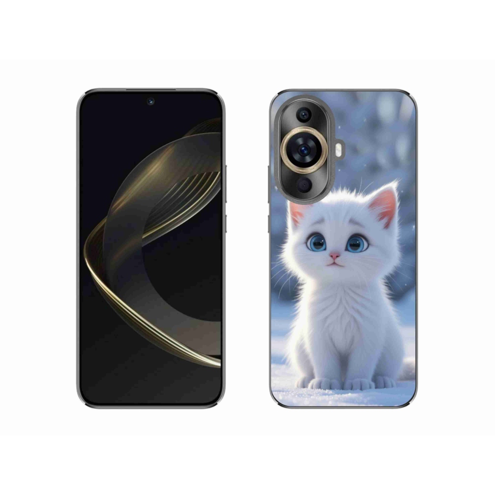 Gélový kryt mmCase na Huawei Nova 11 - biele mačiatko 3